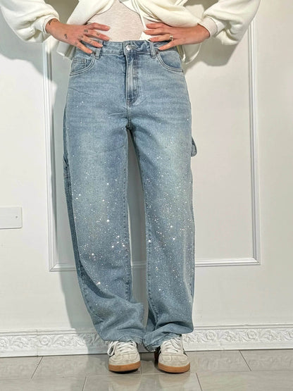 Gertrud™ | Stilfulde jeans med glitter