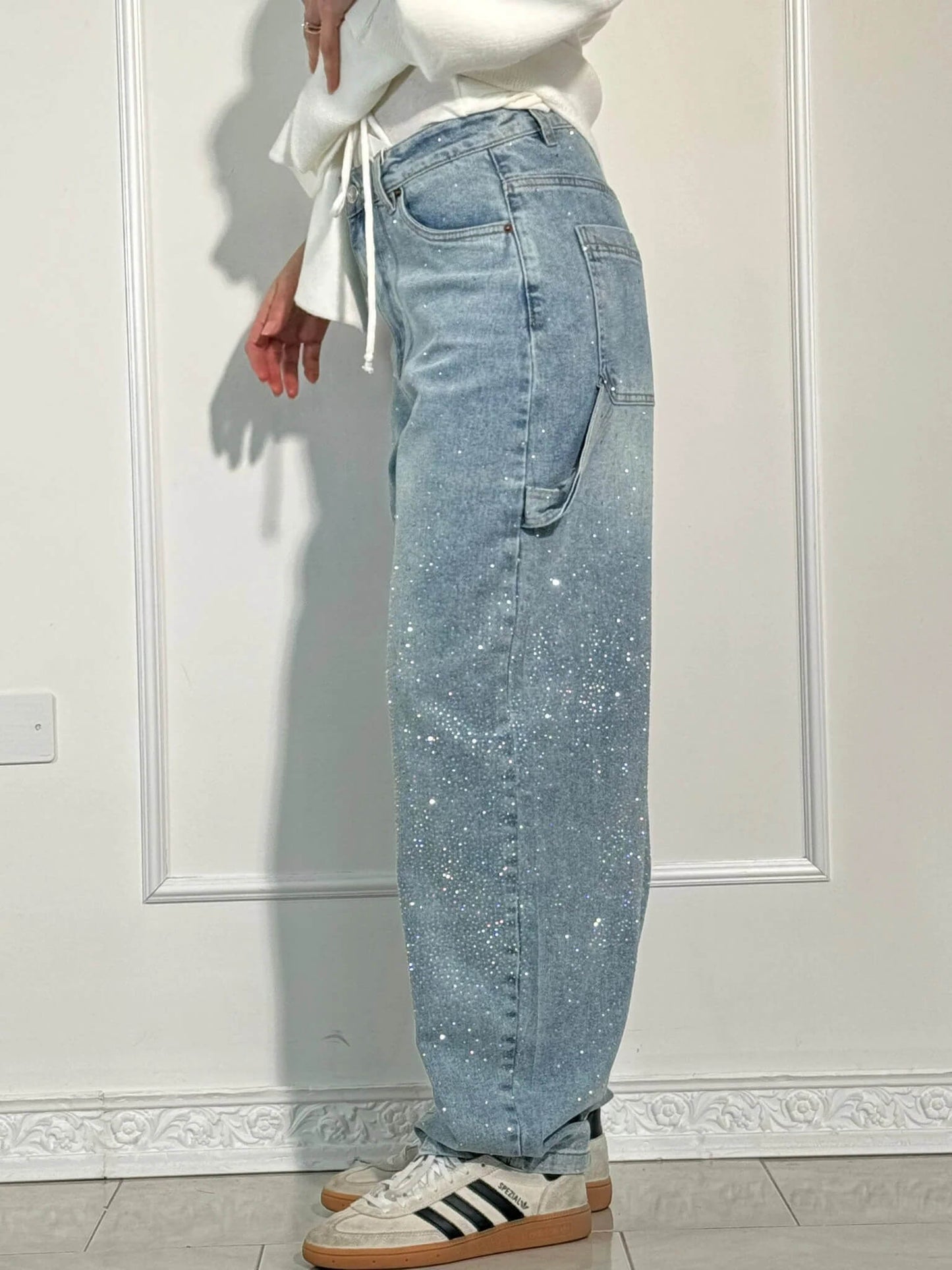 Gertrud™ | Stilfulde jeans med glitter